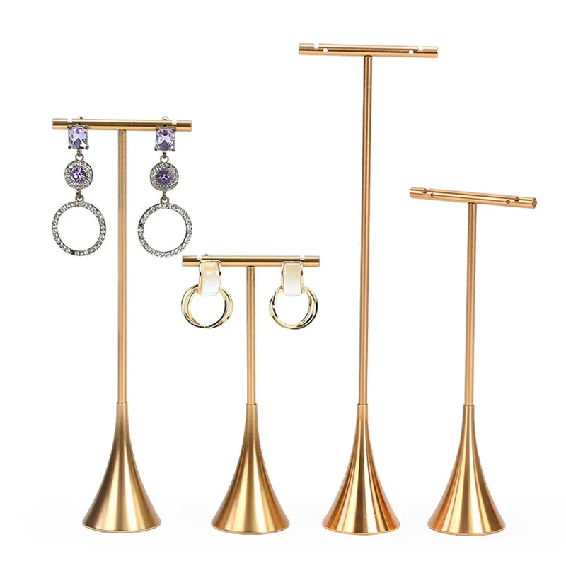 

Metal T Bar Earring Display Stand for Shop Selling,Stud&Dangle Jewelry Holder,Ring Necklace Photography Organizer Hanger Rack
