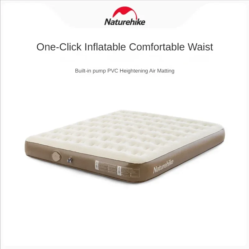 

Naturehike-PVC Heightened Inflatable Mattress, Portable Camping Mat, Built-in Pump, C25, Outdoor, CNH23DZ10001