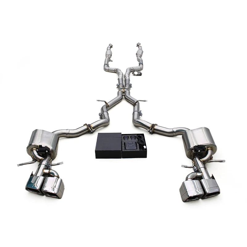 Custom Catted Downpipe Valved Sport Catback For Mercedes-Benz E63/E63S W212 C218 AMG 2008-2013 Stainless Steel Exhaust System