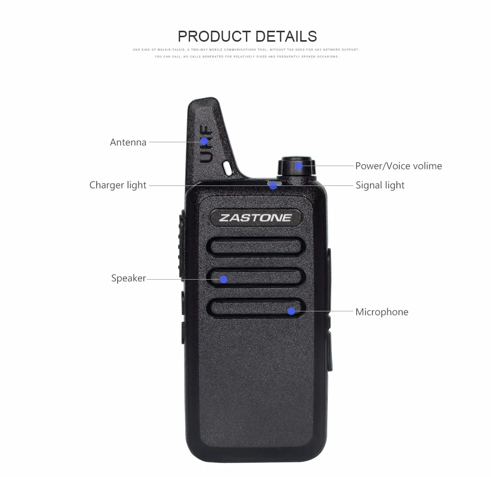 UHF トランシーバー ZT-X6 トランシーバー 400-470MHz ハンドヘルド双方向ラジオ