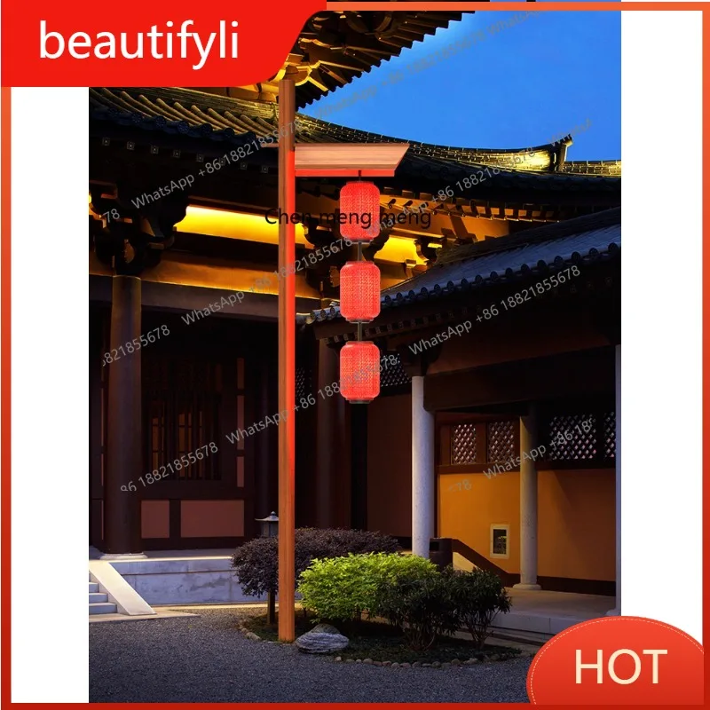 

L6080 Scenic B & B decoration solar lanterns high pole outdoor landscape lights Chinese scenic park lights