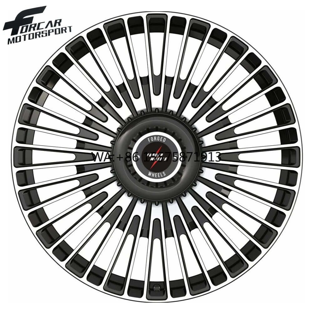 

Passenger Car Gloss Black Machined Face Forged Aluminum T6061 Custom 16-24 Inch Lightweight Alloy Forged Wheels Rims