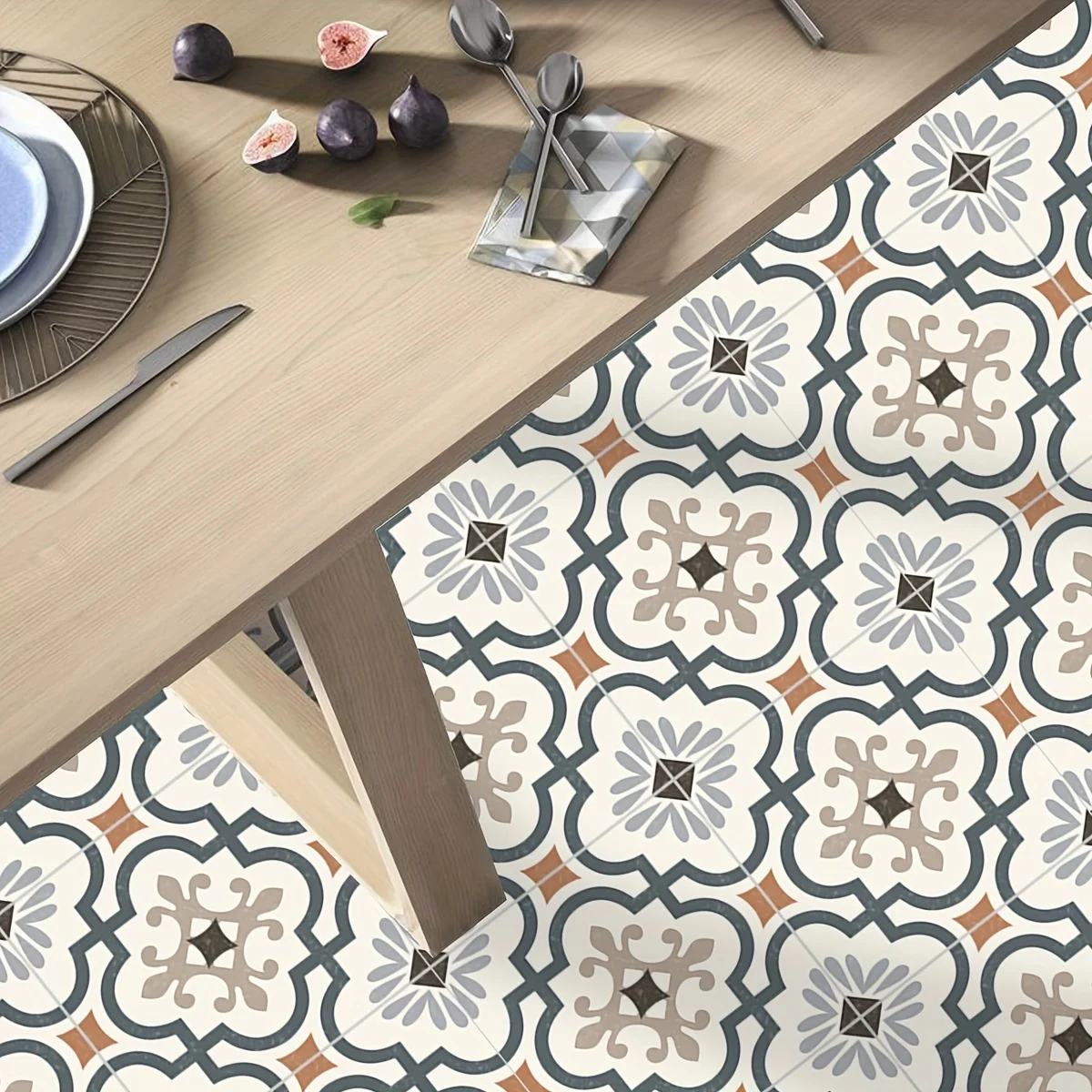 Matte Waterproof Vinyl Floor Tile Sticker 4