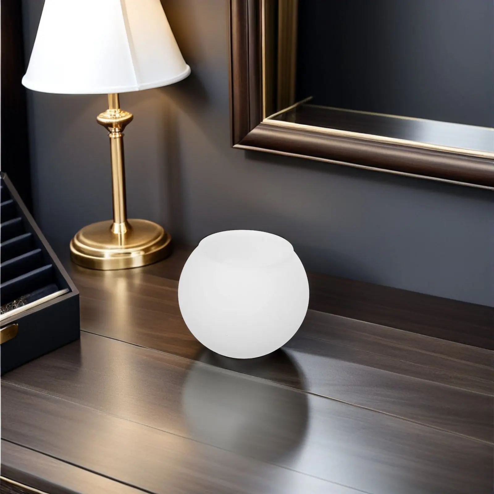 Frosted Glass Globe Lamp Shade E27 White Spherical Lampshade Pendant Dome Cover Replacement Ball Shade for Ceiling Fixtures