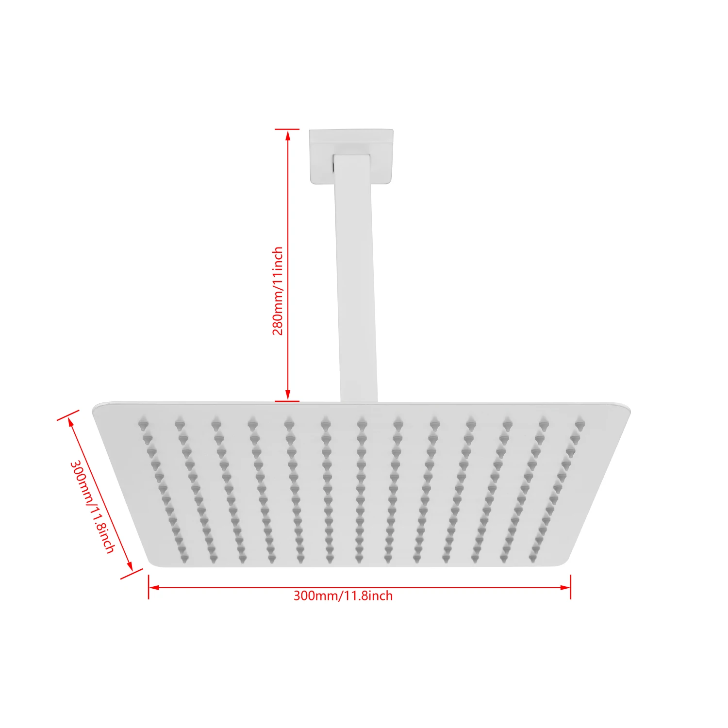 

304 Stainless Steel Large Rainfall Shower Head - Perfect Replacement for Bathroom Showerhead