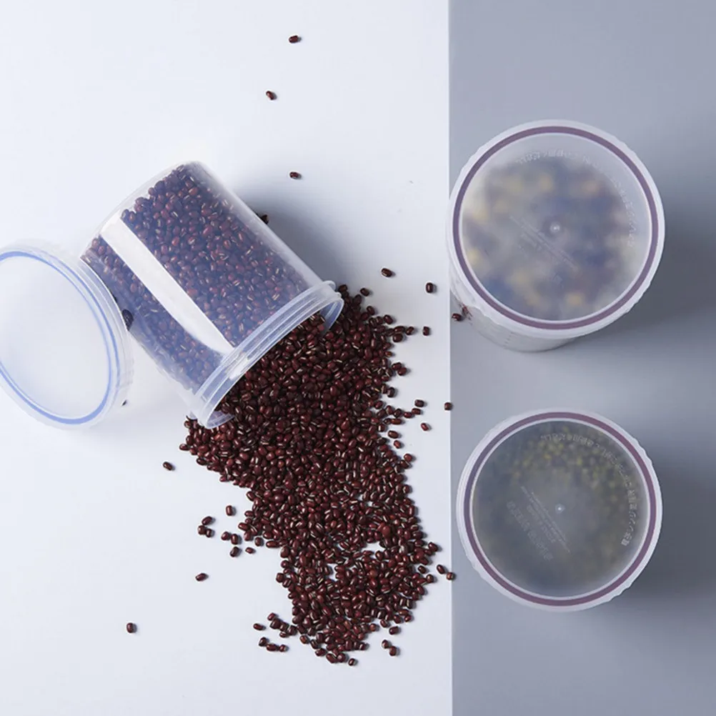 1500Ml Leakproof Airtight Food Storage Container Dry Food Cereal Snacks Plastic Bottle Screwed Lid Cereal Storage Bottle