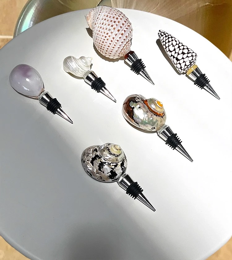 

Red wine stopper Natural conch shell sealing wine bottle stopper Home decoration creative gift