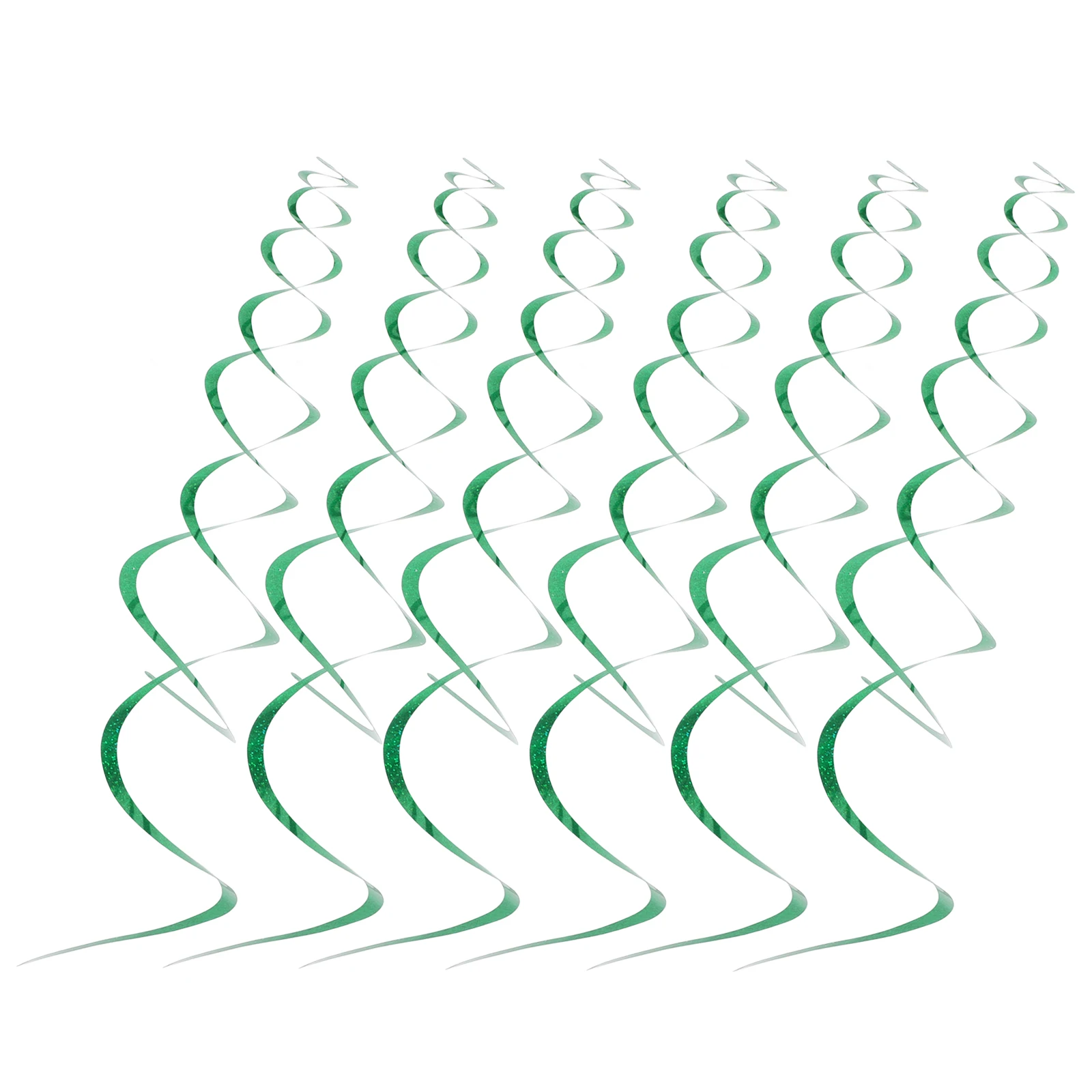 

6Pcs Spiral Hanging Decorations Iridescent Foil Ceiling Swirls for Birthday Wedding Christmas Homecoming Party Gathering Decor