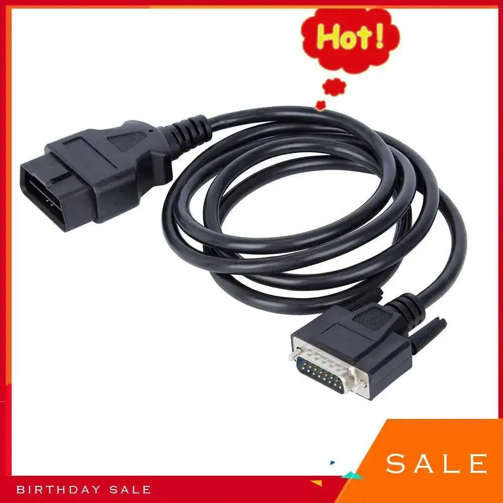 16pin Obd2 Male To Male Extension Cable Db15pin To Vga Cable Extension Cable Car Diagnostic Extender Cable 156cm
