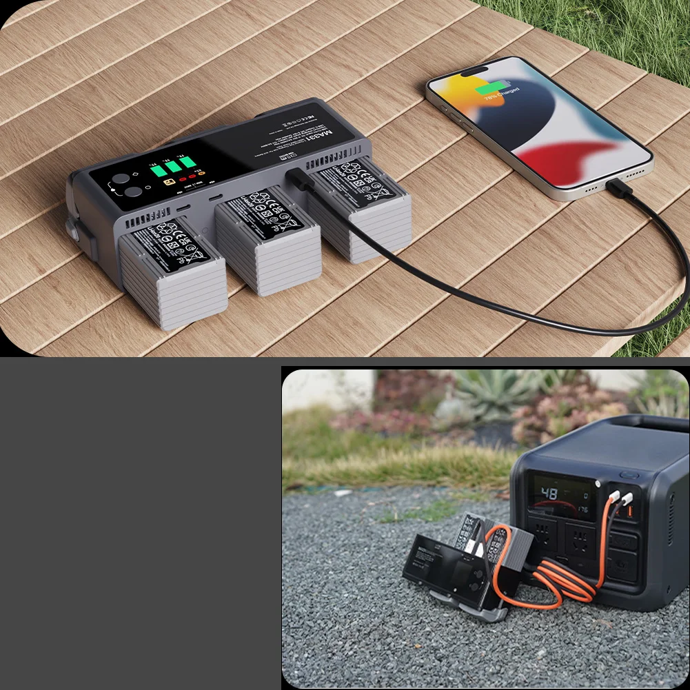 ISDT MA331 Air 3 200W 3 Channel Smart Battery Charger with APP Connection LCD Display and Discharge
