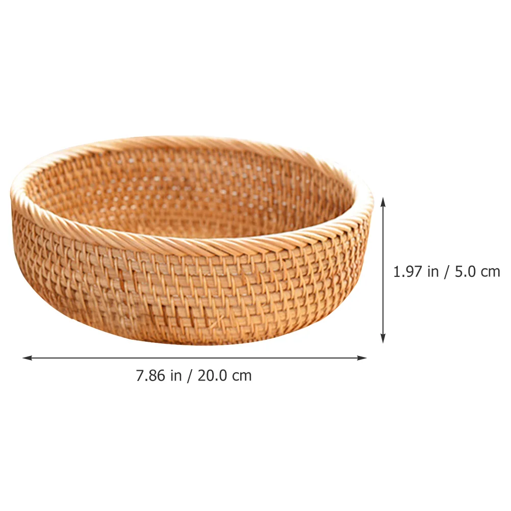 

Practical Rattan Serving Basket Unique Design for Storing Fruits Breads Snacks Kitchen Decor Rattan Basket Food Baskets