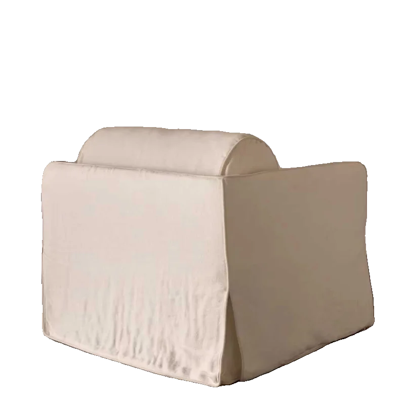 Single sofa Lazy leisure sofa Linen fabric removable sofa