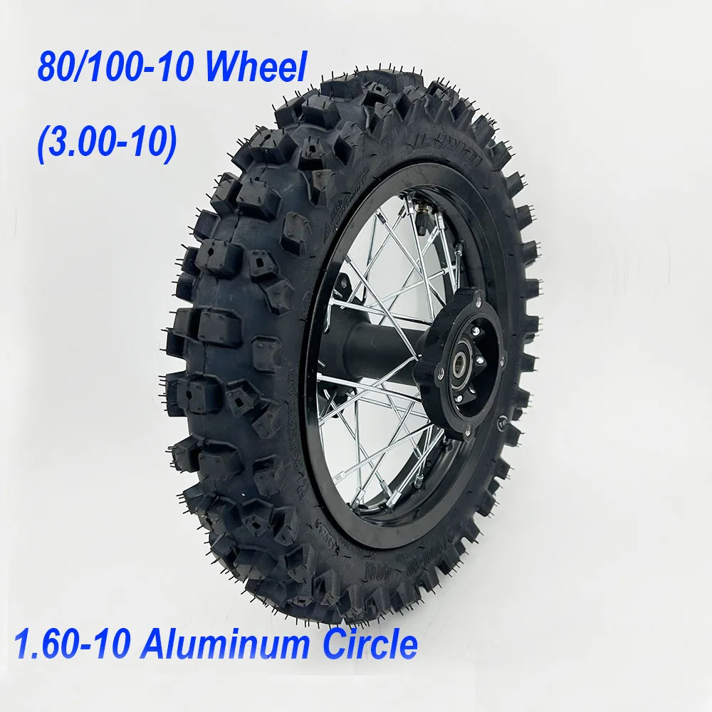 

80/100-10 Front Or Rear Wheel 3.00-10 Tyre 1.60-10 Aluminum Circle Small Dirt Pit Bike Off-Road Motorcycle Motocross Kayo BSE