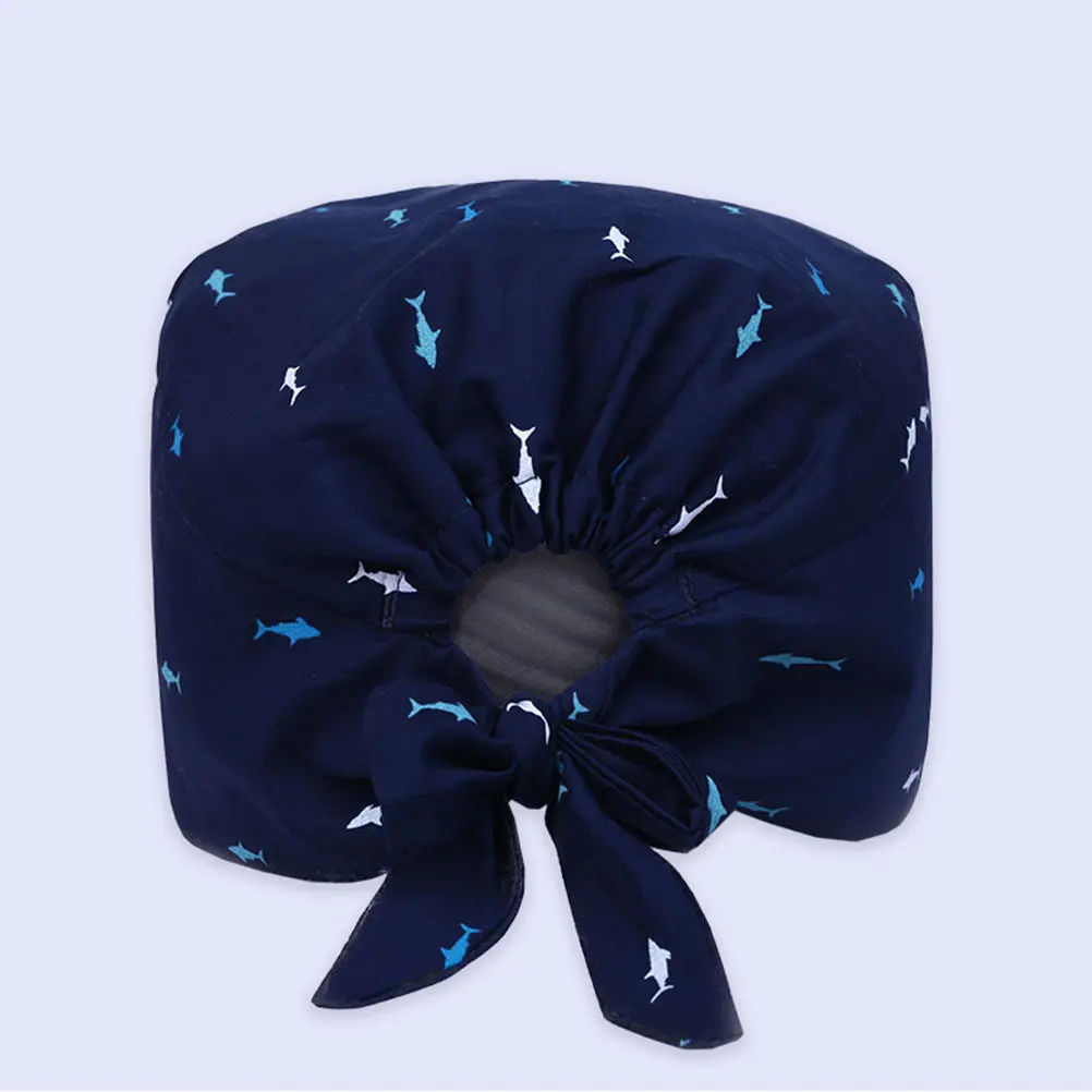 

1pc Anti-Pressure Surgical Cap Cartoon Printed Breathable Sweat-Absorption Working Hat For Men Women Nurses Dentists