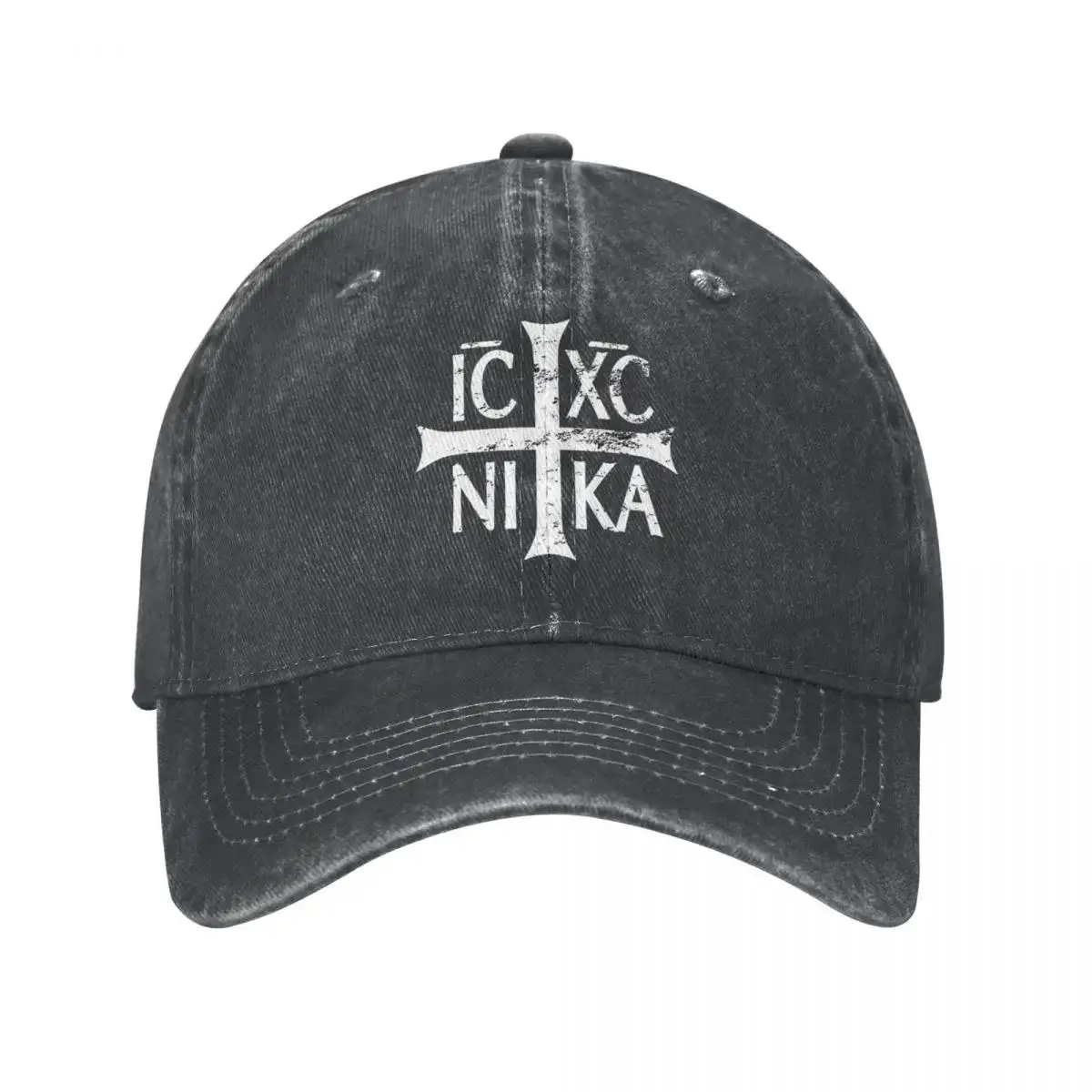 2025 NEW Casual IC XC NIKA Cross Christian Orthodox Baseball Caps for Men Women Distressed Sun Cap Outdoor Running Golf Caps Hat