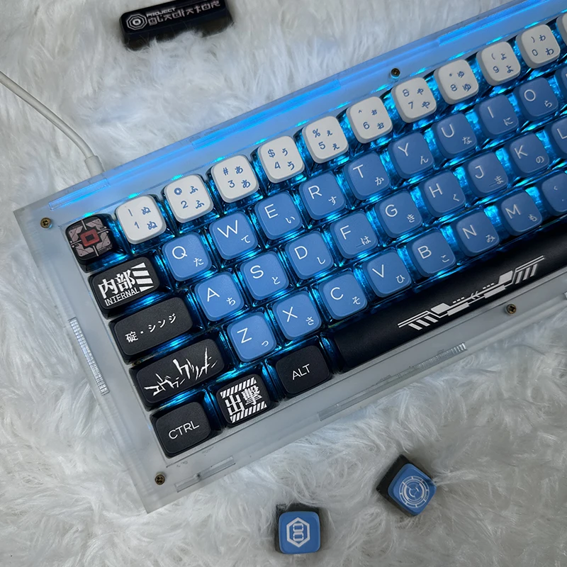 122 keys Zero machine key caps PBT five sided thermal sublimation ASA Profile transparent keycaps for Cherry Mechanical Keyboard