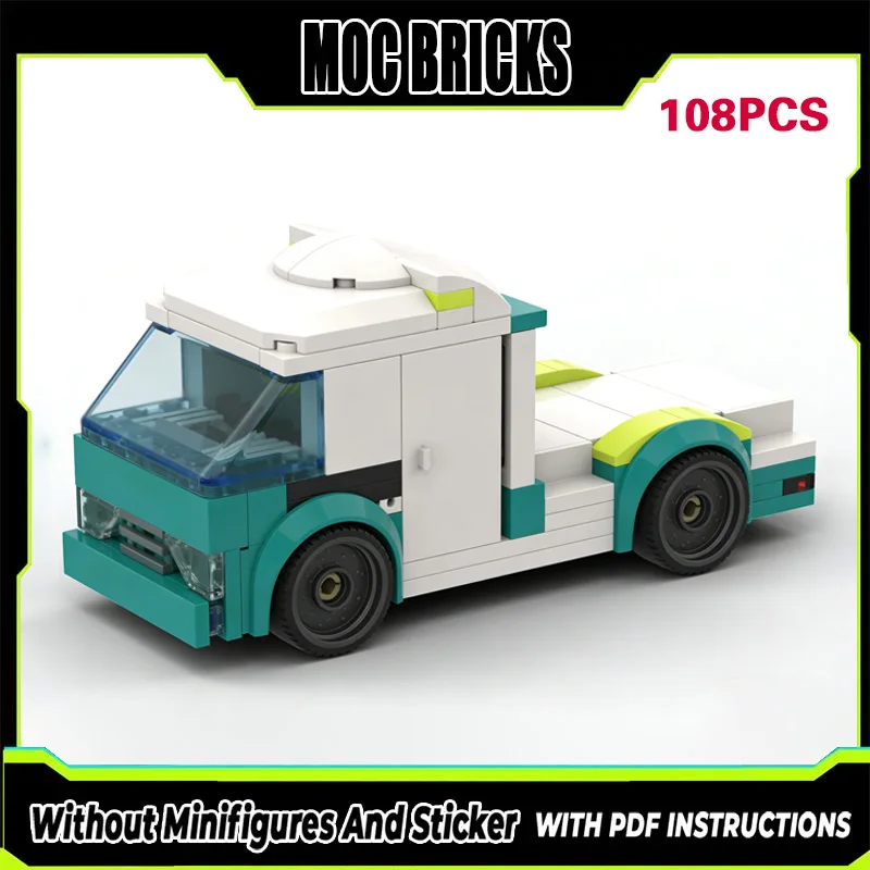 

Конструктор City Car Model MOC: Классический дальнобойный грузовик с модульной кабиной. Технологичный подарок для детей на праздники. Набор для сборки.