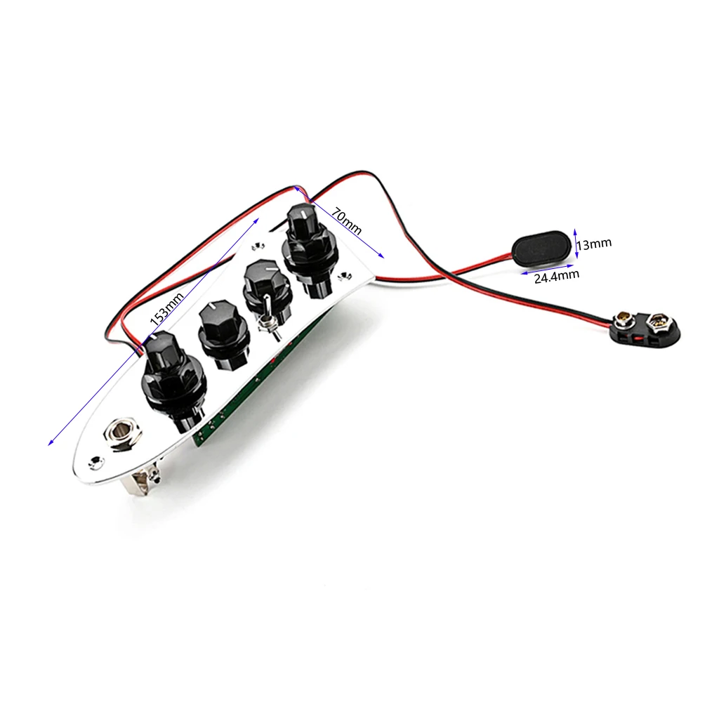 Open Alnico 5 Jazz JB Bass Loaded Wired Control Plate , for 4/5 String Bass Parts
