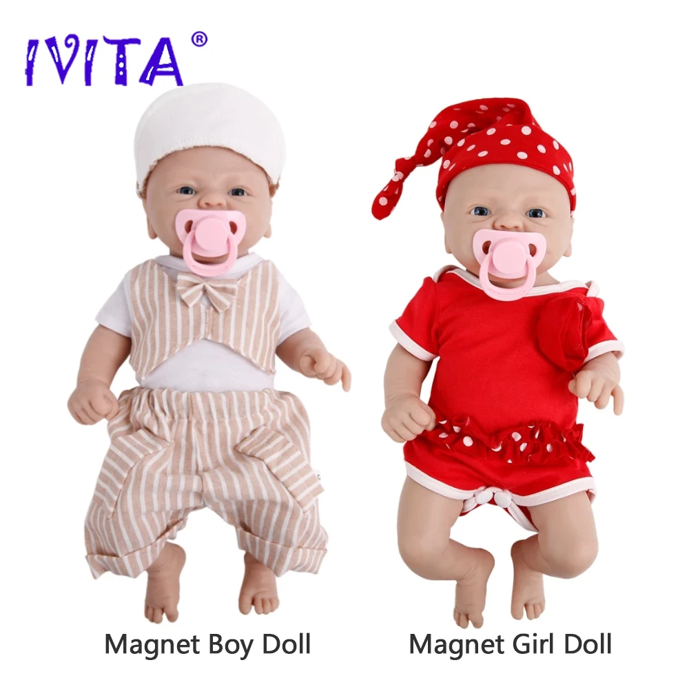 IVITA 100% Volledige Siliconen Reborn Pop Groothandel Realistisch Baby Speelgoed Levensechte Pasgeboren Baby DIY Geschilderde Poppen Kit voor Kinderen Gift