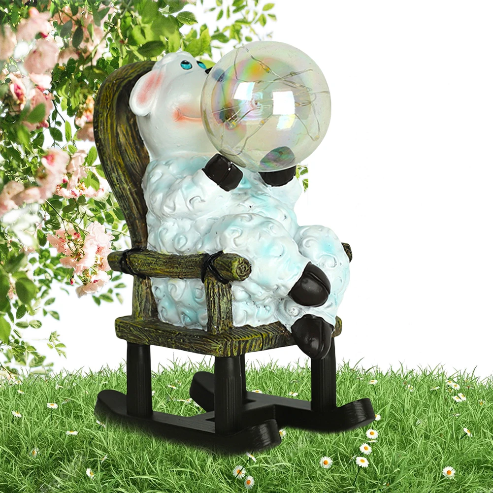 

Miniature Animal Garden Statue Solar Light Solar Garden Decor Art Outdoor Lights Home Easter Gifts Decoration Housewarming Gift