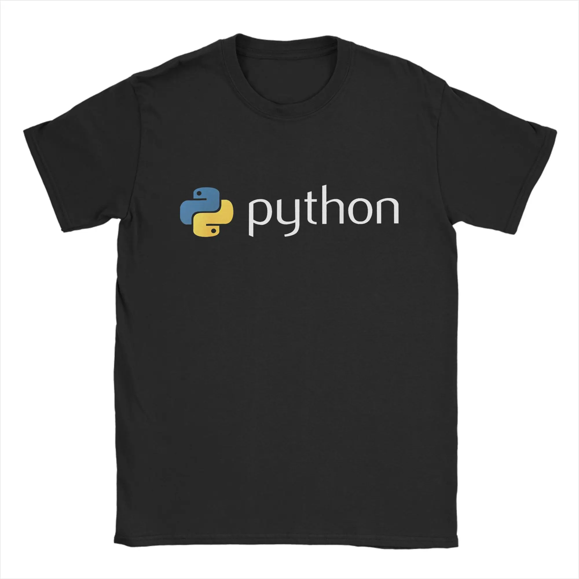 Python Programmer Computer Developers  T Shirt Men Cotton Vintage T-Shirt Round Collar  Tee Shirt Short Sleeve Clothes Adult