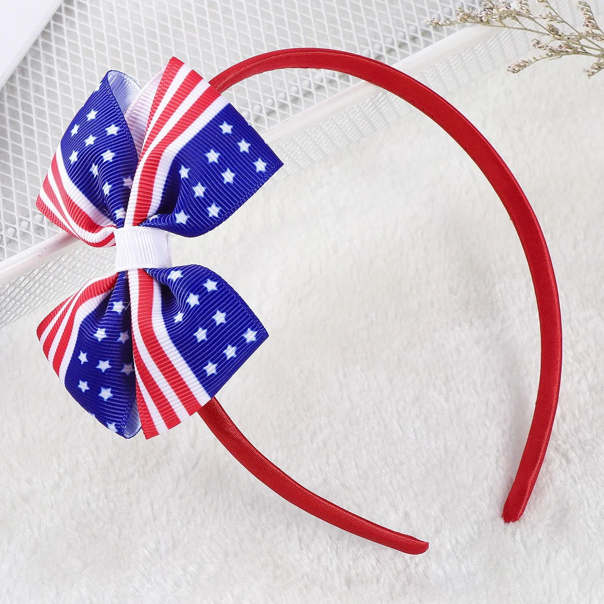 Pince à cheveux drapeau américain pour enfants, épingles à cheveux à nœud papillon rouge pour le jour de l'indépendance du 4 juillet, accessoires pour cheveux patriotiques