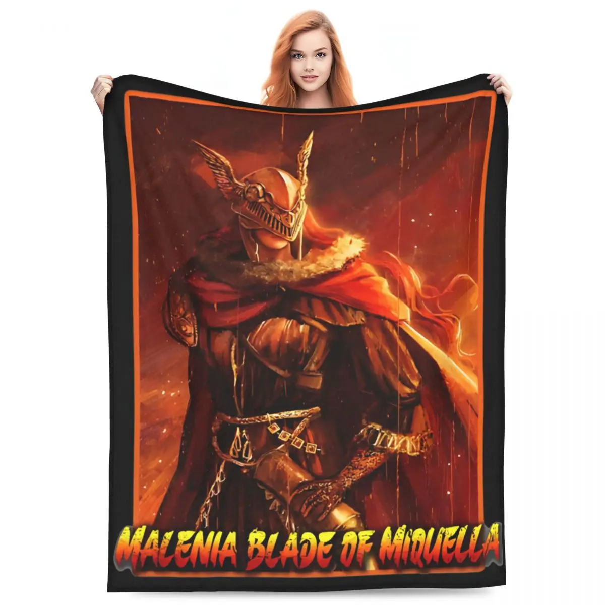 

Cozy Malenia Blanket Stuff Bedding Decorative Blade of Miquella Throw Blankets Ultra-Soft Flannel for Office