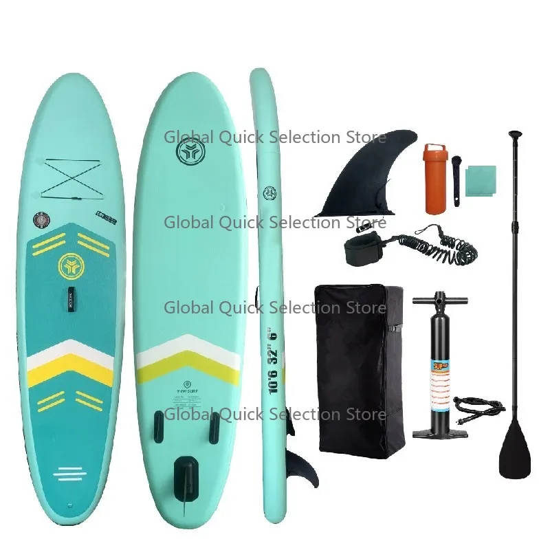 Premium Inflatable SUP Board Lightweight Surfboard for Adults & Youth with Paddle, Leash, Pump & Backpack for Travel
