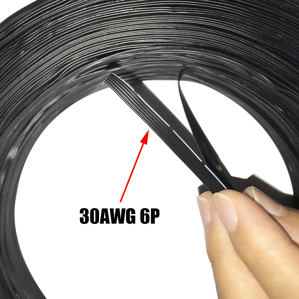 Imagem -05 - Cabo de Silicone de Alta Temperatura Fio de Teste de Fio de Alimentação Conector de Linha 200 Metro Rolo 30awg 2p 3p 4p 5p 6p