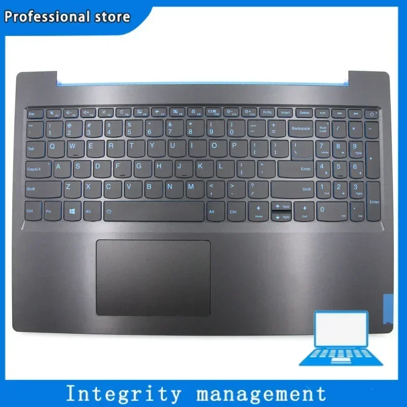 5CB0U42769 New Palmrest Upper Case W/blue Backlit Keyboard For Ideapad L340-15IRH Gaming 81LK