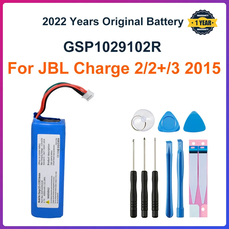 Original GSP1029102R 6000mAh Replacement Battery For JBL Charge 2 Plus Charge 2+ charge 3 2015 Version P763098 Batteries