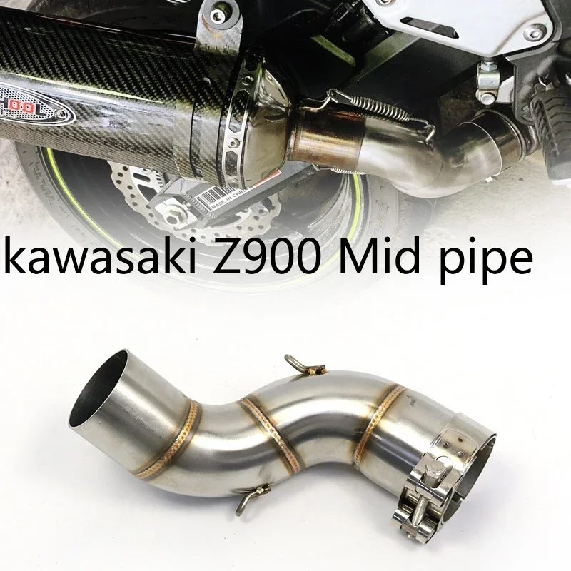 Motorcycles Modified Middle Pipe Exhaust stainless steel Connect Mid Link Pipe Slip On For Kawasaki Z900 2017-2023 Escape Moto