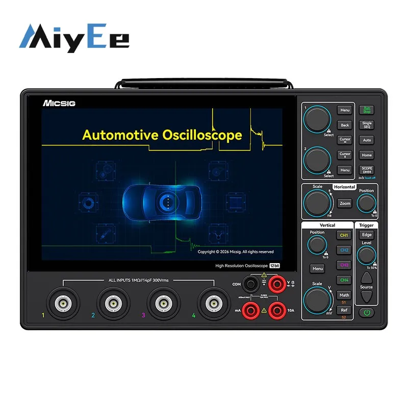 Micsig Professional 200MHz 12-Bit High Resolution Automotive Oscilloscope for Automotive Diagnostic Test