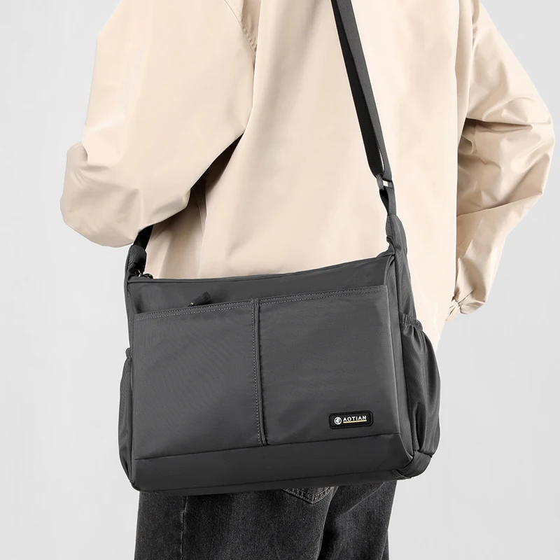 AOTIAN-Sac à bandoulière en nylon pour hommes, sac à main de haute qualité, sac de messager de sport de plein air, marque initiée