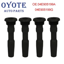 OYOTE 4PCS 04E905199A 04E905199G 04E905199H Ignition Coil Rubber Boots For 2015 2016 2017 2018 2020 VW Golf CC Audi A3 Skoda