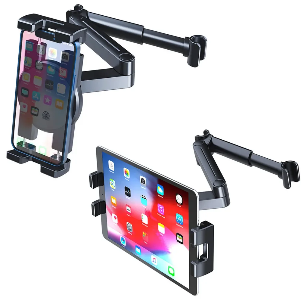 13 Inch Tablet Car Headrest Back Seat Holder 360 Rotate Large Size Clip Mount Longe Arm Universal 4-13 inch Phone Tablet Stand