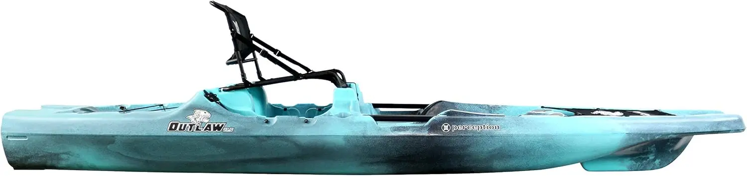 Outlaw 11.5  Sit on Top Fishing Kayak  Fold Away Lawn Chair Seat 4 Rod Holders | Integrated Tackle Trays