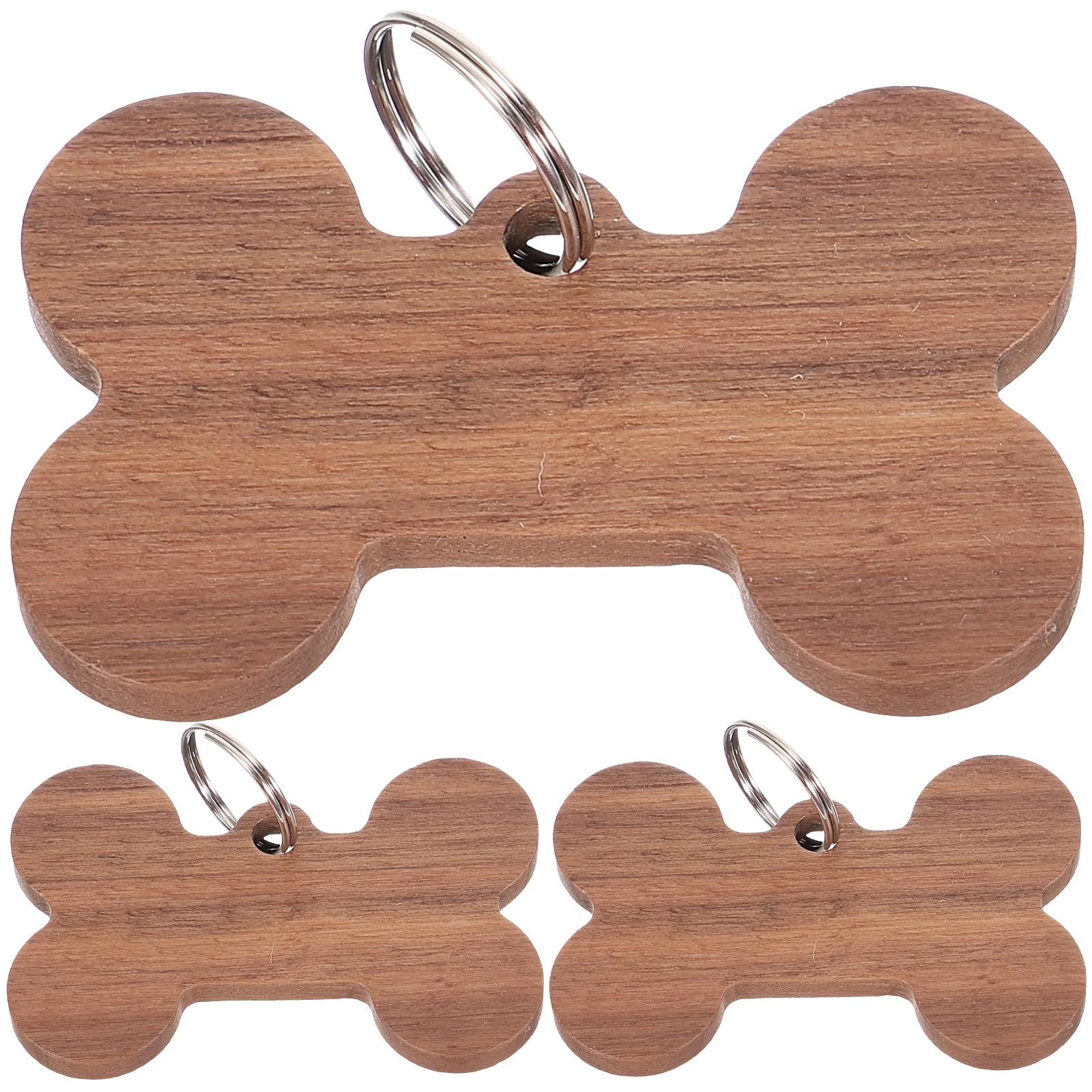 

3pcs Pet Bone Tag Wooden Small Blank Dog For Engraving Personalized Dog Name Tags Puppy Id Tags Collar Charms Pet Supplies