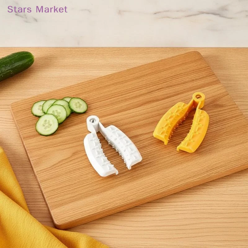 2 PCS Cut Resistant Kitchen Hand Guard Food Safe Plastic Clip For Slicing Grating Chopping Vegetables Prevents Cuts
