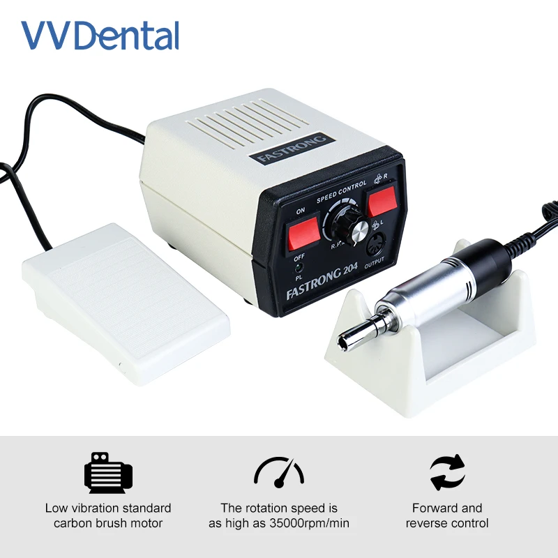 

220V STRONG 204 Collocation Btmarathon H37L1 Brush 35000 RPM Dental Micromotor Handpieces Electric Polishing Tool