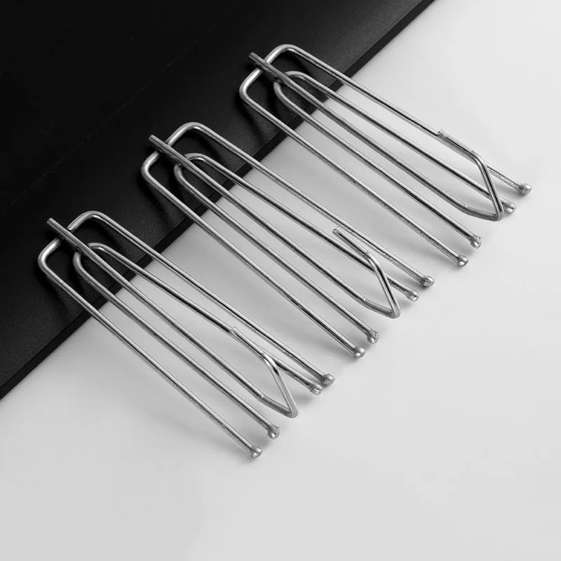 Four Fork Metal Anti-rust Curtain Tape Hook Alloy Shower Curtain Cloth Clamp DIY Window Rings Durable Pleat Clips Home Decor - view 6