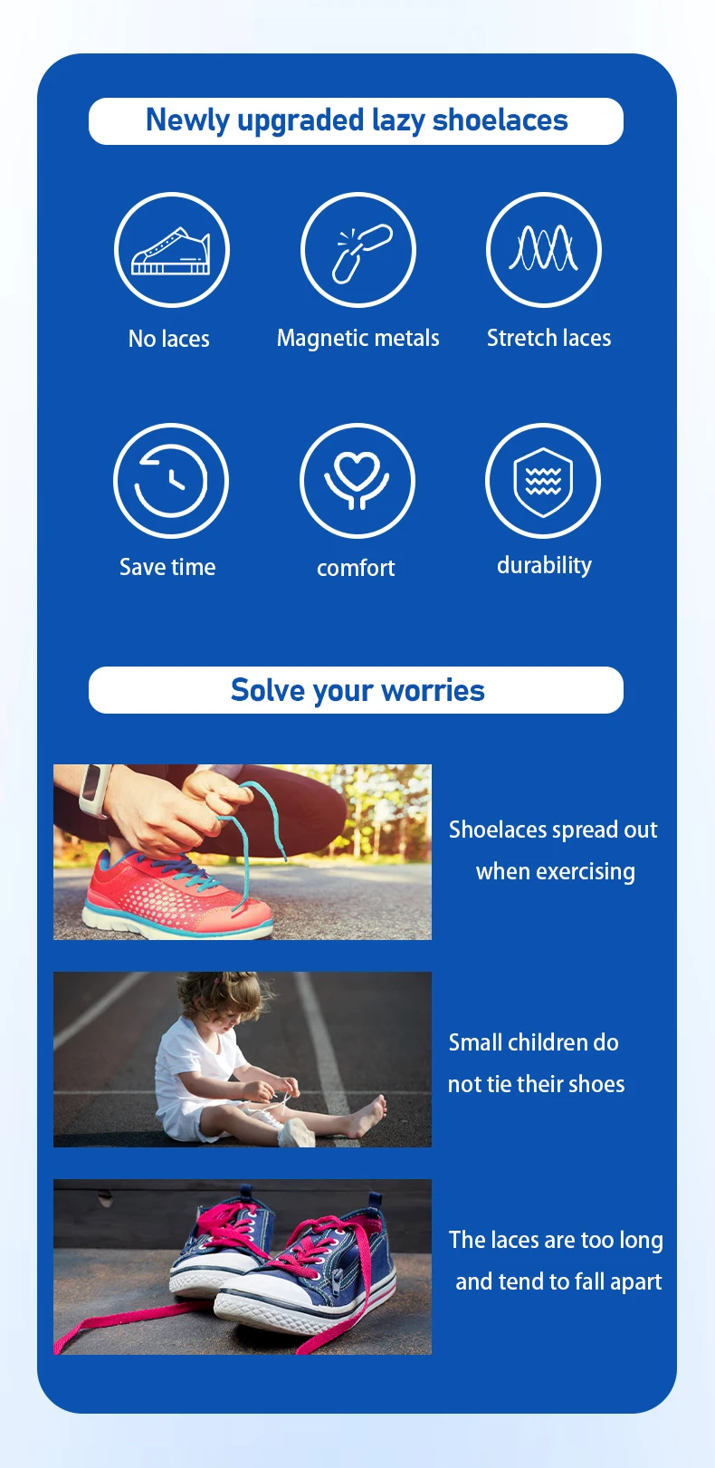 Neue Diamant-Schnürsenkel ohne Binden, elastische Schnürsenkel für Sneaker, Schnürsenkel ohne Binden für Kinder und Erwachsene, Schuhzubehör – Detail 2