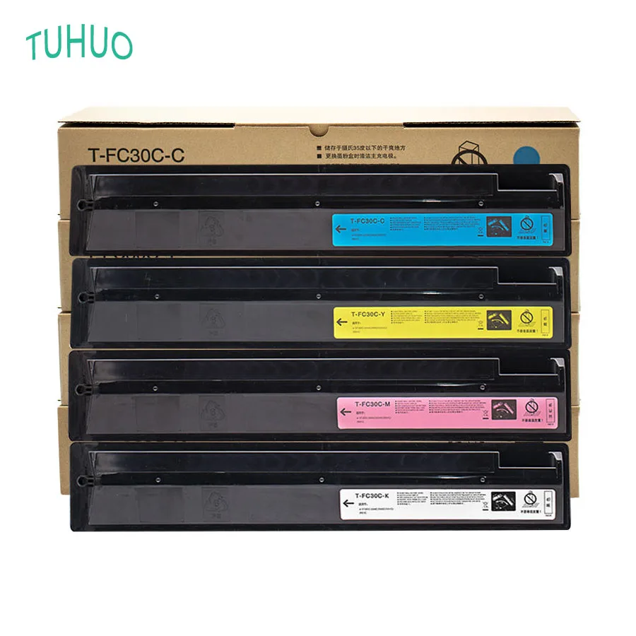 

4PCS/1 Set T-FC30 Toner Cartridge Compatible for Toshiba E-Studio 2551C 2550C 2051C 2050C Copier Color Refill Toner Cartridge