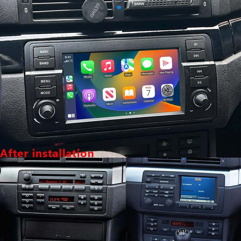 

CHSTEK Auto Radio Voor 3 Series BMW E46 M3 318/320/318/320/330/335 Rover75 Wireless Carplay Android 13 GPS Bluetooth WIFI 4G FM