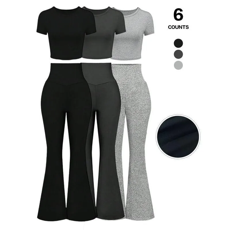 

High Waist Bell Bots Women's Fashion Summer Pants T 66765 Cross-Border Outerwear Bell-Shaped Legs Stylish Casual Trousers