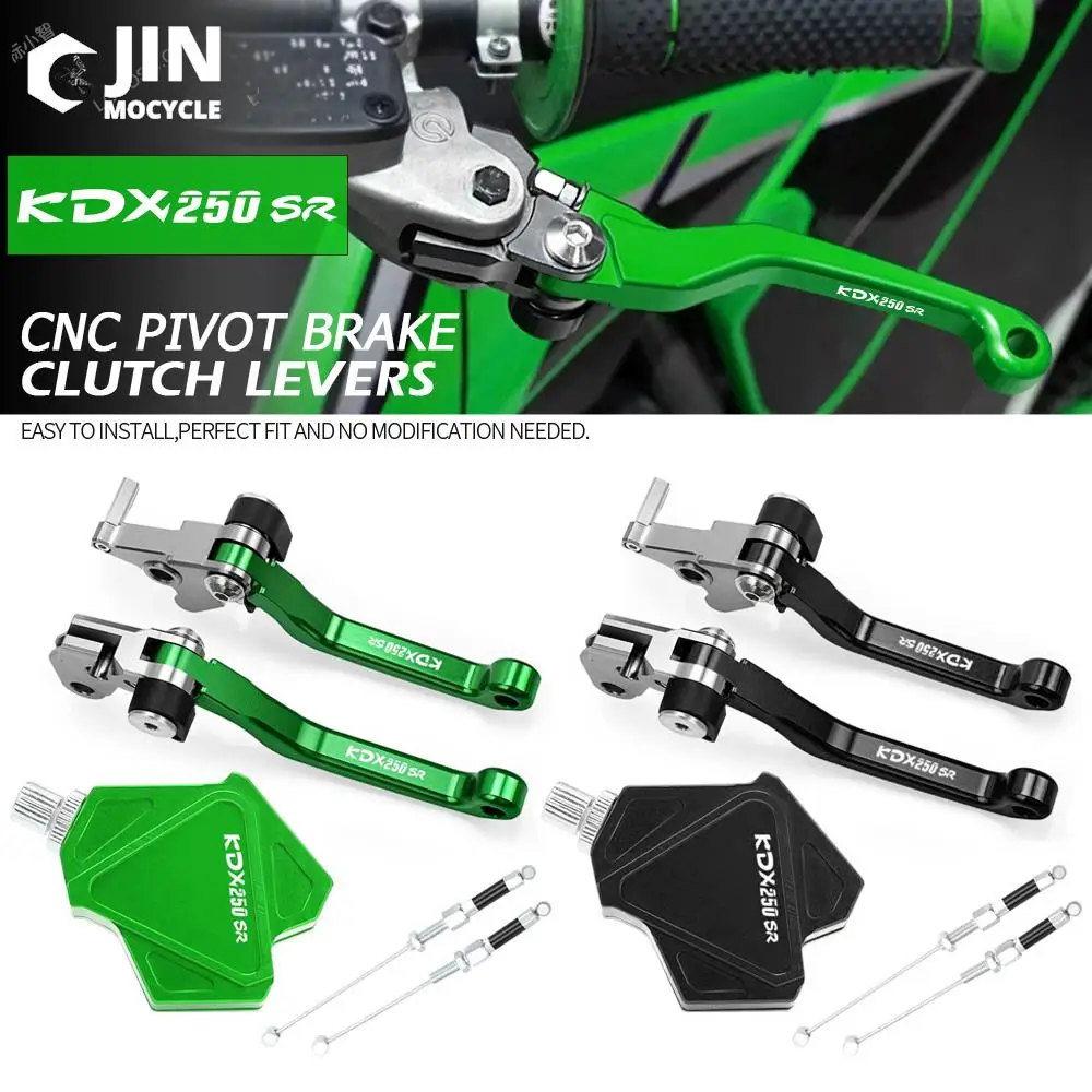 

For Kawasaki KDX250SR 1992 1993 1994 Motorcross Accessories CNC Stunt Clutch Lever Easy Pull Cable System Brake Clutch Levers