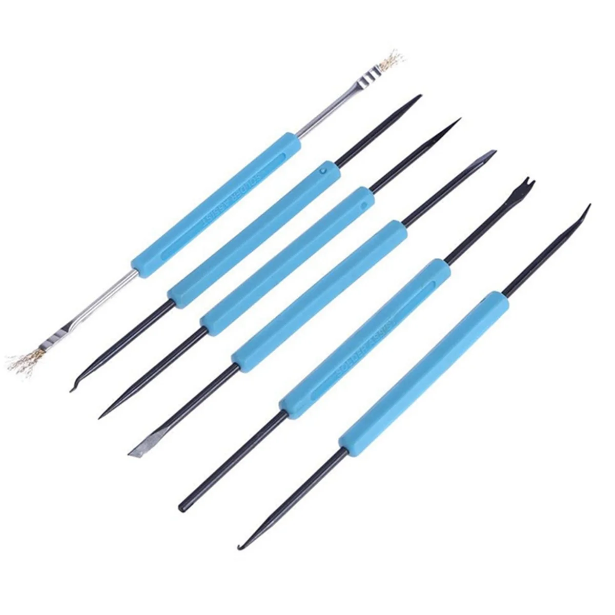 뜨거운 6 피스 용접 보조 키트 전자 회로 기판 보조 용접 도구 회로 기판 용접 조합 도구