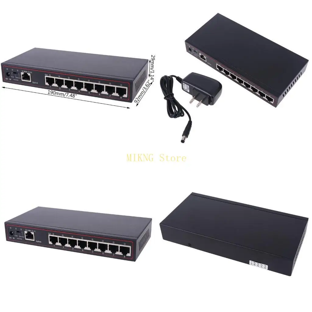 

9-портовый коммутатор Fast Ethernet, 8 портов 100M + 1 порт 1G VLAN с поддержкой настольных компьютеров, лучшая распродажа в США