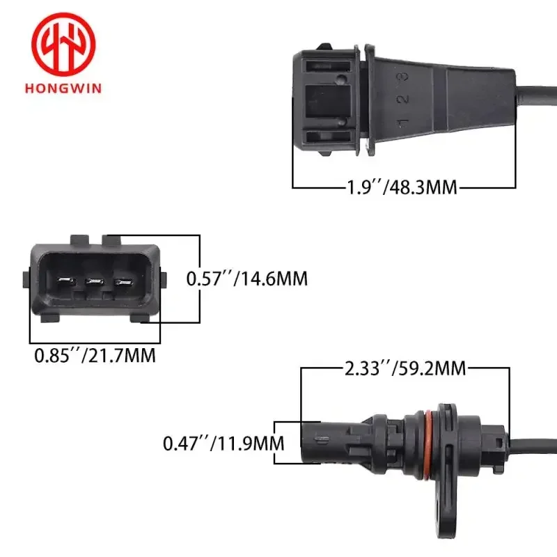 39180-2C500 Crankshaft Position Sensor 391802C500 For Hyundai Genesis Coupe 2010-2014 2.0T Coupe 2-Door 2.0L 1998CC 122Cu. In.