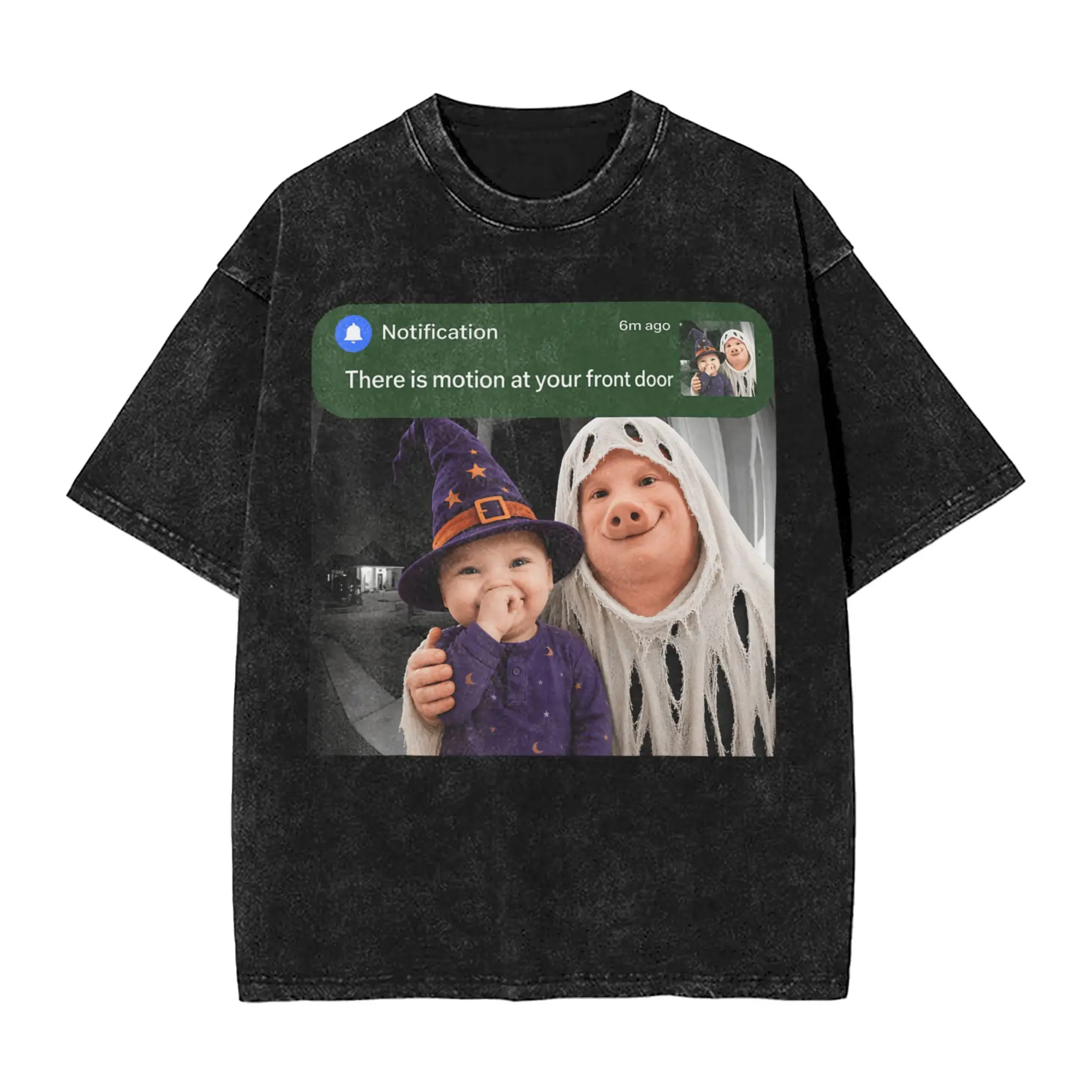 There is Motion At Your Front Door John Pork and Ai Baby T Shirts Men's Cotton Fashion T-Shirts O Neck Tees Short Sleeve Clothes